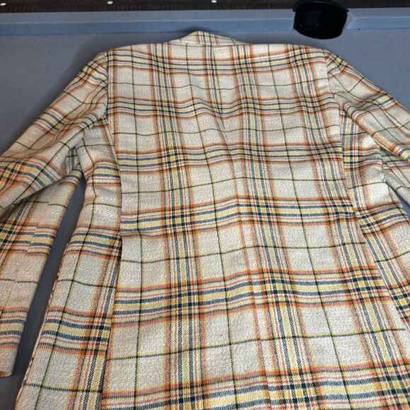 Vintage tailored clothing by H.I.S plaid blazer mens 1970s size 36R - Picture 7 of 11